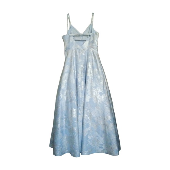 Light Blue/Periwinkle Floral Long Prom Dress - Picture 3 of 13